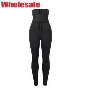 Quality Single Belt Neoprene High Waisted Workout Leggings With Built In Waist Trainer wholesale