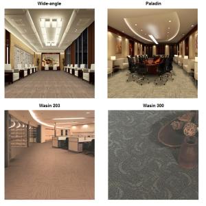 Quality Commercial Natural Woven Carpet / PP Carpet Tile Black Multi Level Loop wholesale