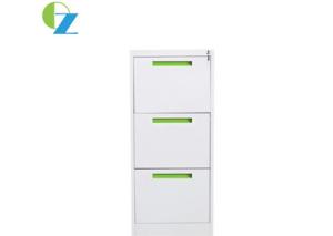 Three Drawers Vertical Steel Filing Cabinets Office Furniture Customized