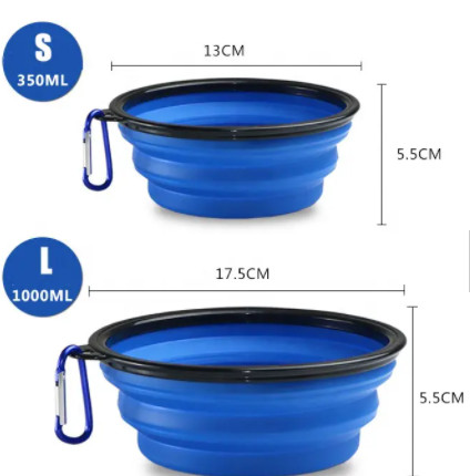 Dog Slow Feeder Dog Bowl Water Travel Portable Dog Bowl 350ml 1000ml