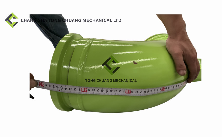 Zoomlion 4.0 Concrete Pump Truck Spare Parts Outlet Bend Pipe 0219S 280mm Internal Arc Length