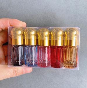 Quality Clear Roller Glass Cosmetic Containers 6ml 3ml Octagonal Glass Bottle wholesale