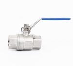 2PC Threaded Manual Ball Valve Stainless Steel Bidirectional Flow Direction
