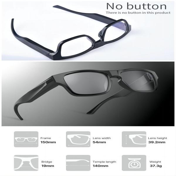 Motorcycle Bicycle Motorbike Wearable Smart Glasses HD1080P for Outdoor