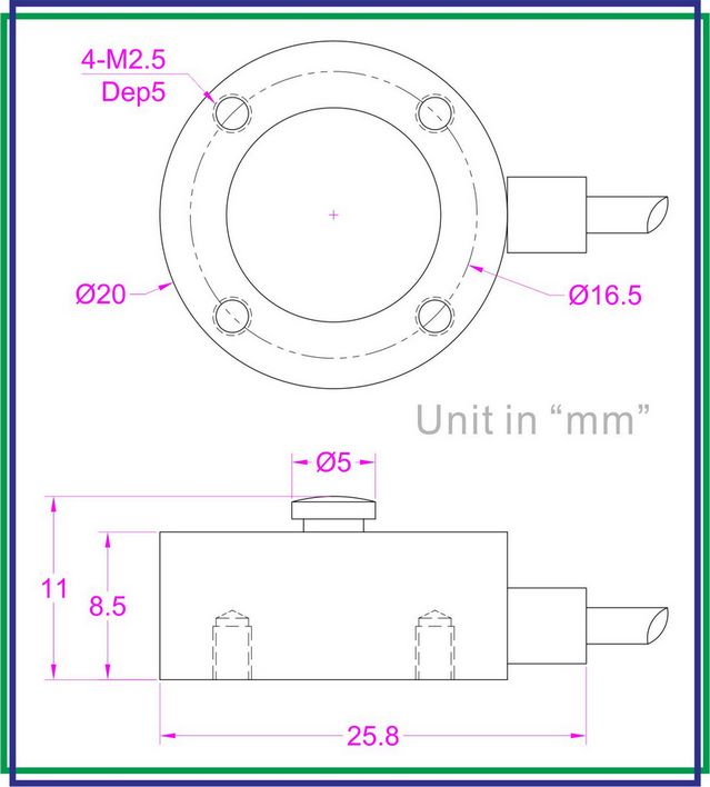 button load cell 50N 100N 200N 500N