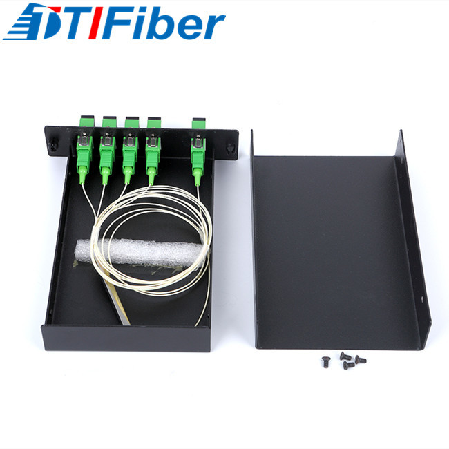 G657A1 Fiber Optic Splitter 1x2 1x4 1x8 1x16 FTTH Metal Box LGX Cassette Type