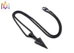15g Punk Rock Arrow Pendant Mens Engraved Necklace