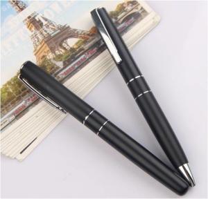 Quality manufacture wholesales high quality elegant heavy advertising custom logo black metal ballpoint pen wholesale