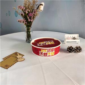 Quality Biodegradable Kraft Paper Food Packaging Box Take Away Paper Bowl wholesale