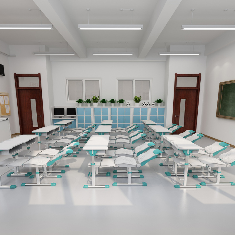 Modern Design Study Reclinable Adjustable Desk and Chair Set for School Home Training