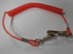 Flexible Anti-Drop Spring Steel Wire Coil Lanyard Tool Tether Transparent Yellow