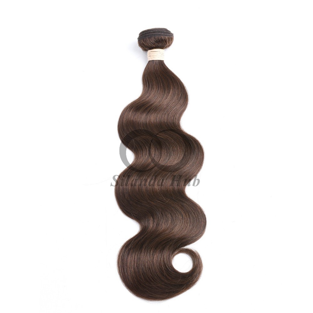 #4 Medium Brown Body Wave Remy Human Hair Bundles Sew In Weave Bundles Brazilian Bundle Deals