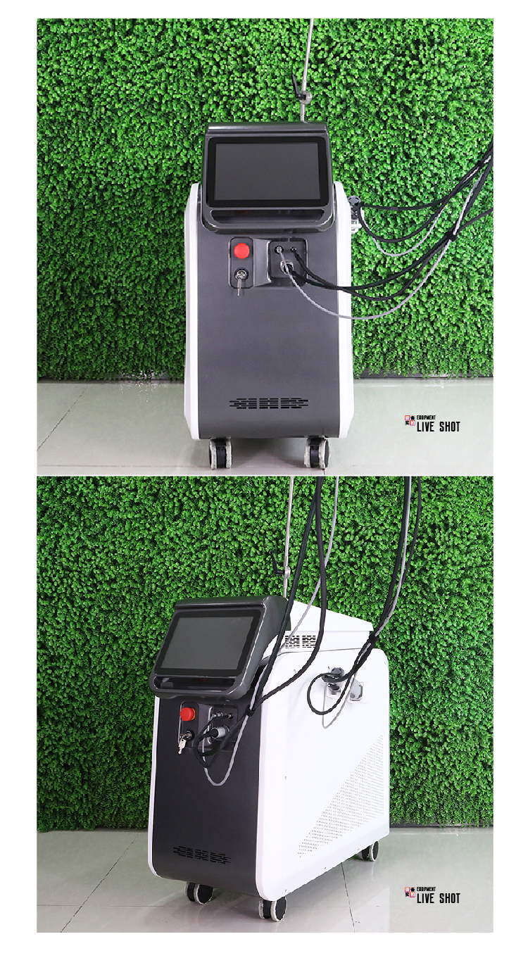 755nm and 1064nm ND Yag Can Gentle Laser Hair Removal Machine with 3-200ms Pulse Width