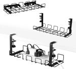 Stocked Metal Cable Tray Pack of 2 Cable Duct Desks for Streamlined Cable