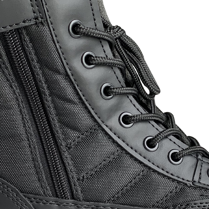 Comfortable Up-lace Microfiber Leather Safety Boots with Rubber Sole in Sizes 38-47