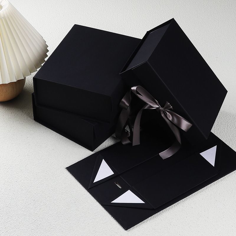 Custom Logo Printing Cardboard Wig Hair Packaging Magnetic Box, China Manufacturer Wholesale Paper Gift Box with Ribbon