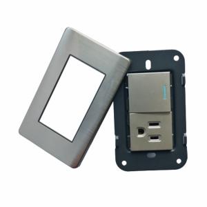 Quality Stainless Steel Wall Switch And Socket With Metal Brushed wholesale
