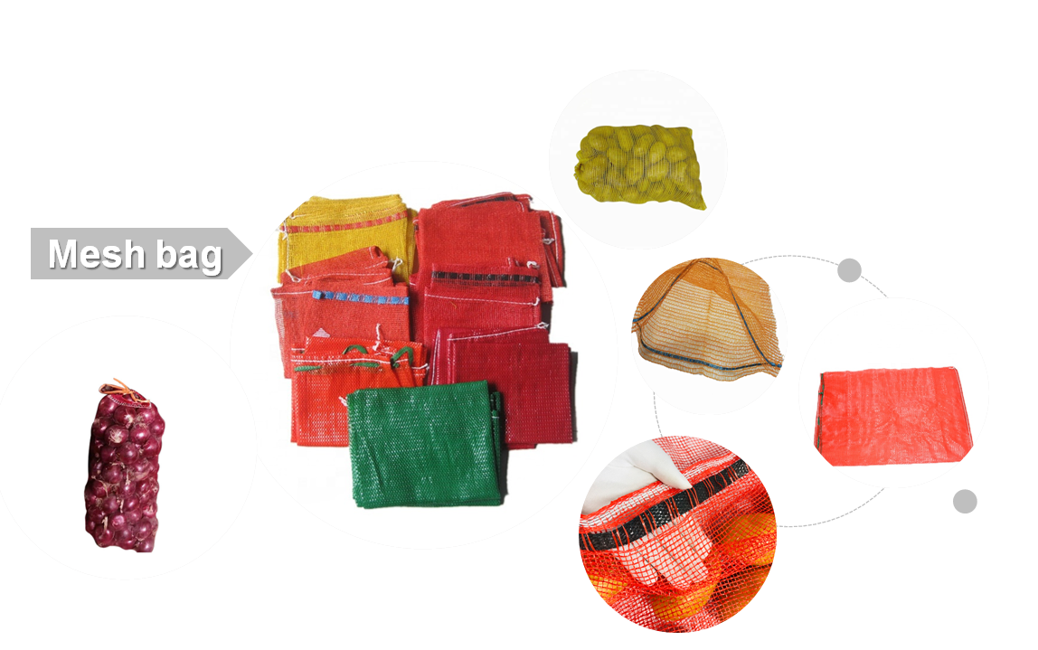 Packaging Solution Purple Polyethylene Raschel/Leno Mesh Bag for Potatoes and Vegetables