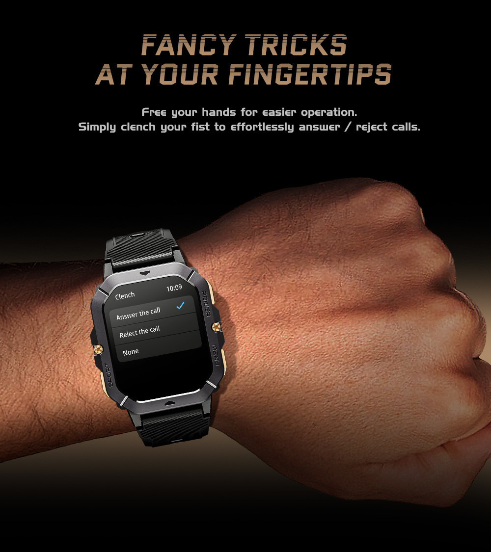 Men Call Outdoor Health C28 SmartWatch Heart Rate Monitor Waterproof Sports Fitness