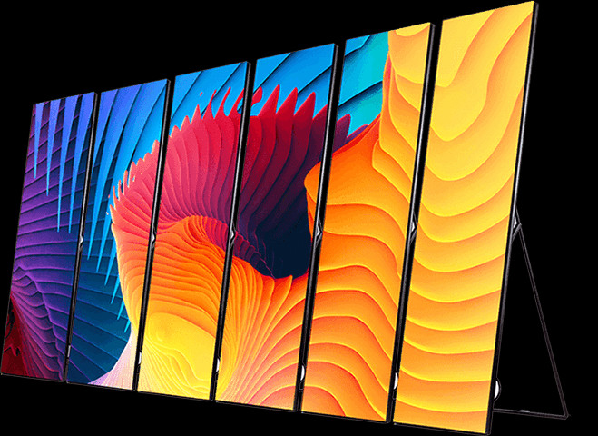 P1.86 RGB Color LED Floor Standing Poster Display For Supermarkets, Hotels And Restaurants
