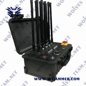 Quality Military Waterproof Outdoor 6 Bands 2500m 600W UAV Jammer wholesale