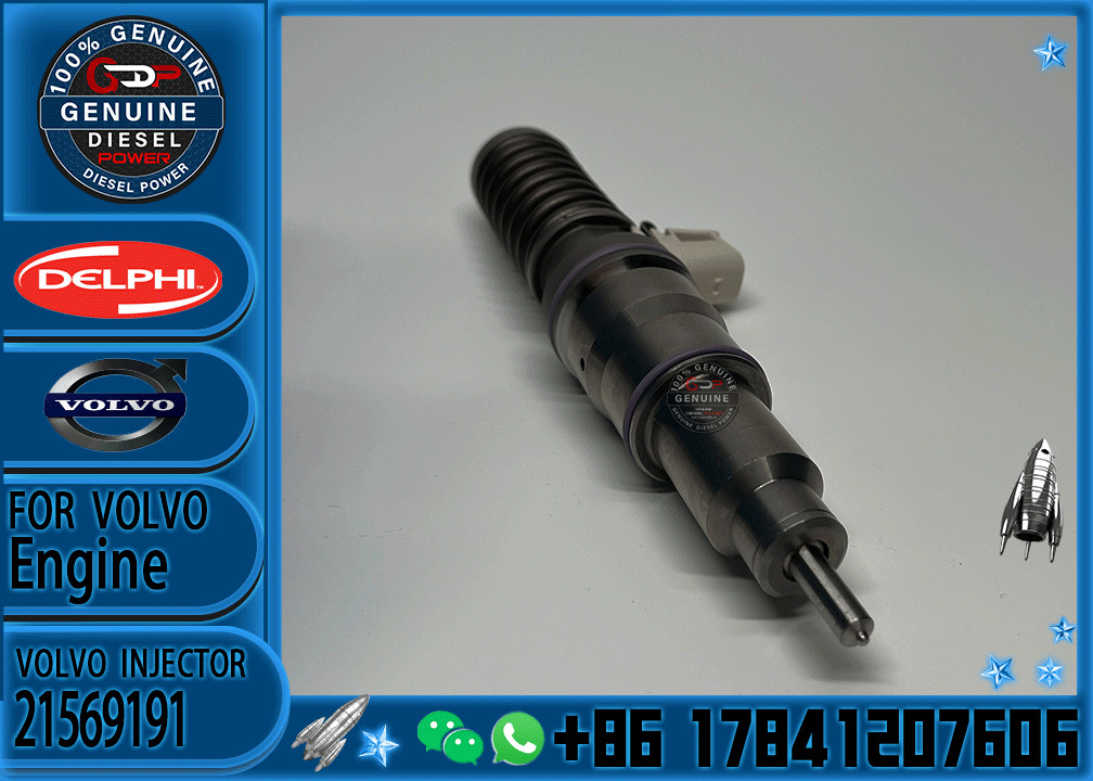 New Diesel Fuel Injector 21569191 for VO-LVO Del-phi 20972225 BEBE4D16001 BEBE4N01001 for D11C 21506699 21569191 21506699