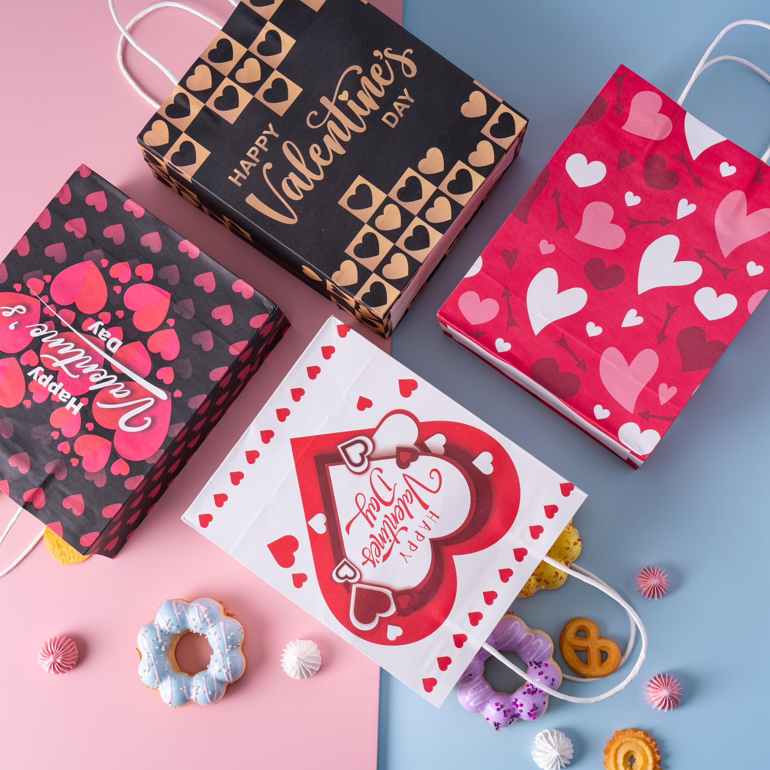 Gravure Printing Valentine's Day Festive Hand Gift Shopping Paper Bags Manufactured