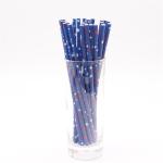 Drinking Suckers BPA Free Star Printed Floral Disposable Paper Straws