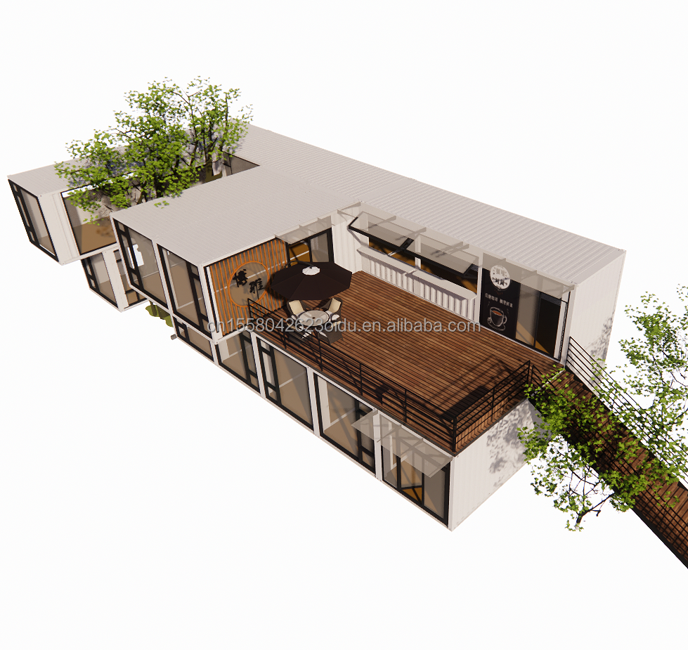Container Mobile House School Cafeteria Flat Packaging with Customized Color and Design