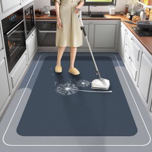 Quality PU Leather Surface Waterproof Kitchen Runner Washable Non Skid Bathroom Mats wholesale