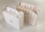 Retail Corrugated Wine Gift Boxes With Handle Cardboard Shipping Moving Color