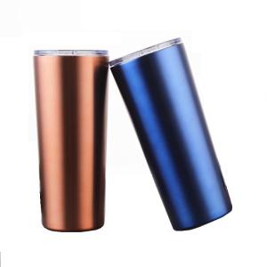Quality 17oz Red Blue Stainless Steel Coffee Tumbler Ice / Hot Drink Mugs With Straws wholesale