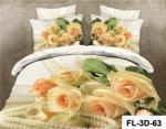 3D Reactive Printed Sheet Set Cotton Bedsheet