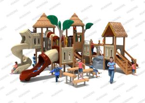 Quality Outdoor Plasitc Wooden Playground Slide Bamboo Landscape Children Paradise wholesale
