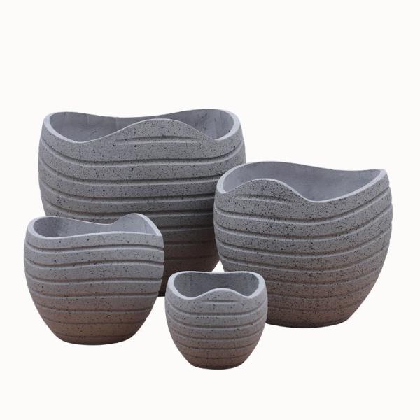 2024 New design of high quality large classic flowerpot European fiber cement