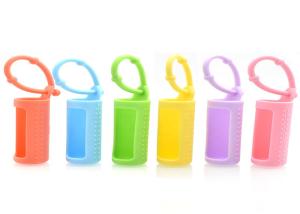Quality Colorful Silicone Protector Holder Roll On Glass Bottles , Empty Roller Bottles wholesale