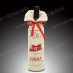 SGS Drawstring Cotton Cloth Wine Gift Bags For Liquor