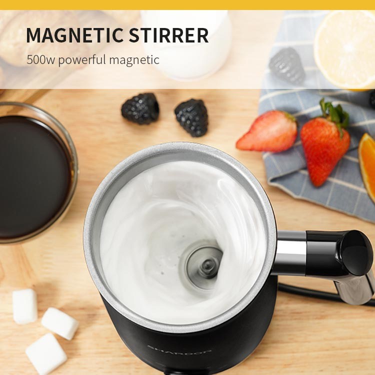 Electric Espresso Milk Frother Warmer Heat Black Commercial Milk Steamer Machine
