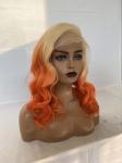 Beautiful ombre color lace wig in stock colorful wig for summer lace frontal wig