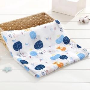 Quality Personalized Bamboo Muslin Swaddle Blankets Eco Printing For Newborns wholesale