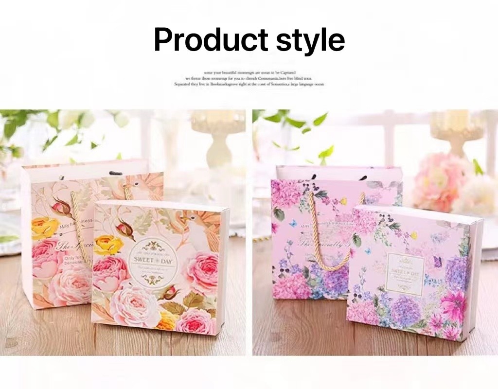 230GSM Scrunchie Recycle Ivory Paper Gift Box Foldable 18*17*7.3 Gift Box