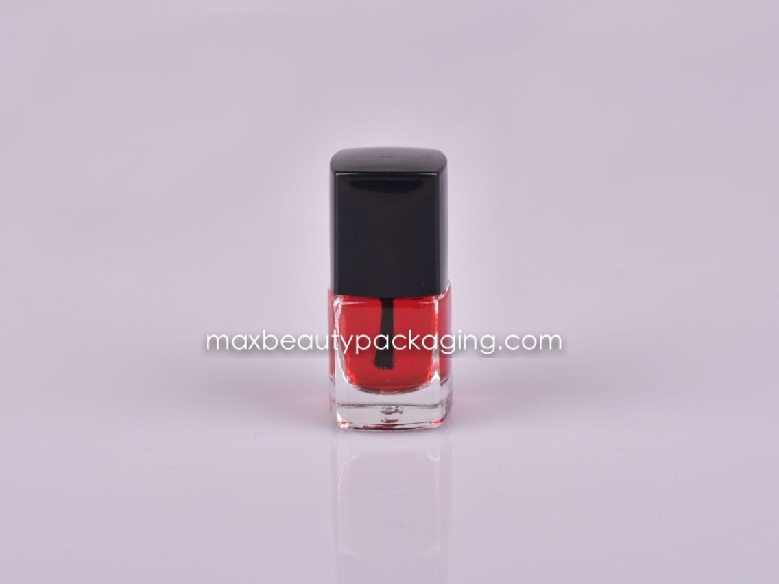 6ml square nail polish bottle nail polish cap nail polish brush nail polish packaging plastic cosmetic packaging