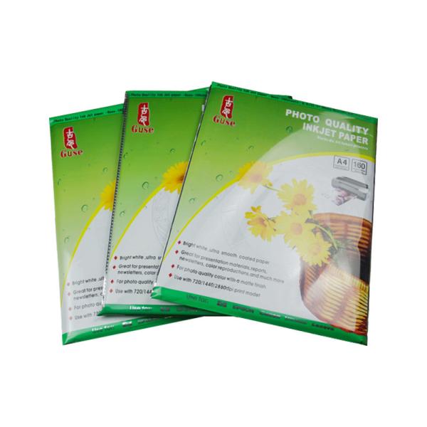 High Definition 135gsm Cast Coated Photo Paper , A4 Glossy Photo Paper 100