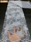Fashion beaded lace with sequins embroidery lace fabric wedding bridal dress