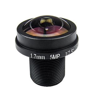 Quality High Definition F2.0 Fisheye CCTV Lens 5MP 1.7MM M12*0.5 Mount 1/2.5 Optical wholesale