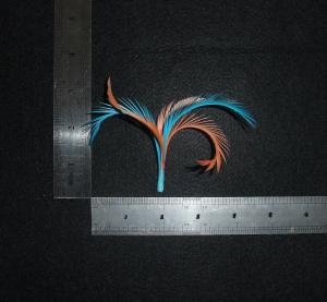 Quality 5*5 cm Dyed Goose Biot Feather Flower Mount Ideal for Floral Arrangements wholesale