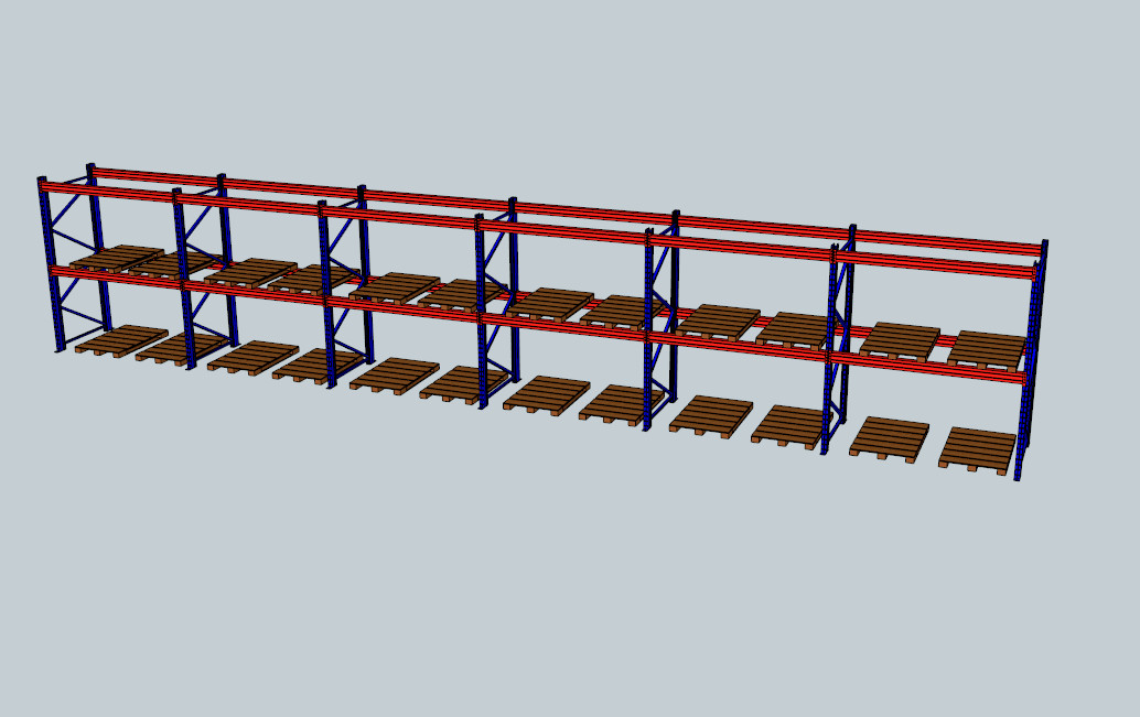 Warehouse industrial storage rack Q235B Steel 750KG Standard Pallet Storage Racks Industrial Warehouse Storage Steel