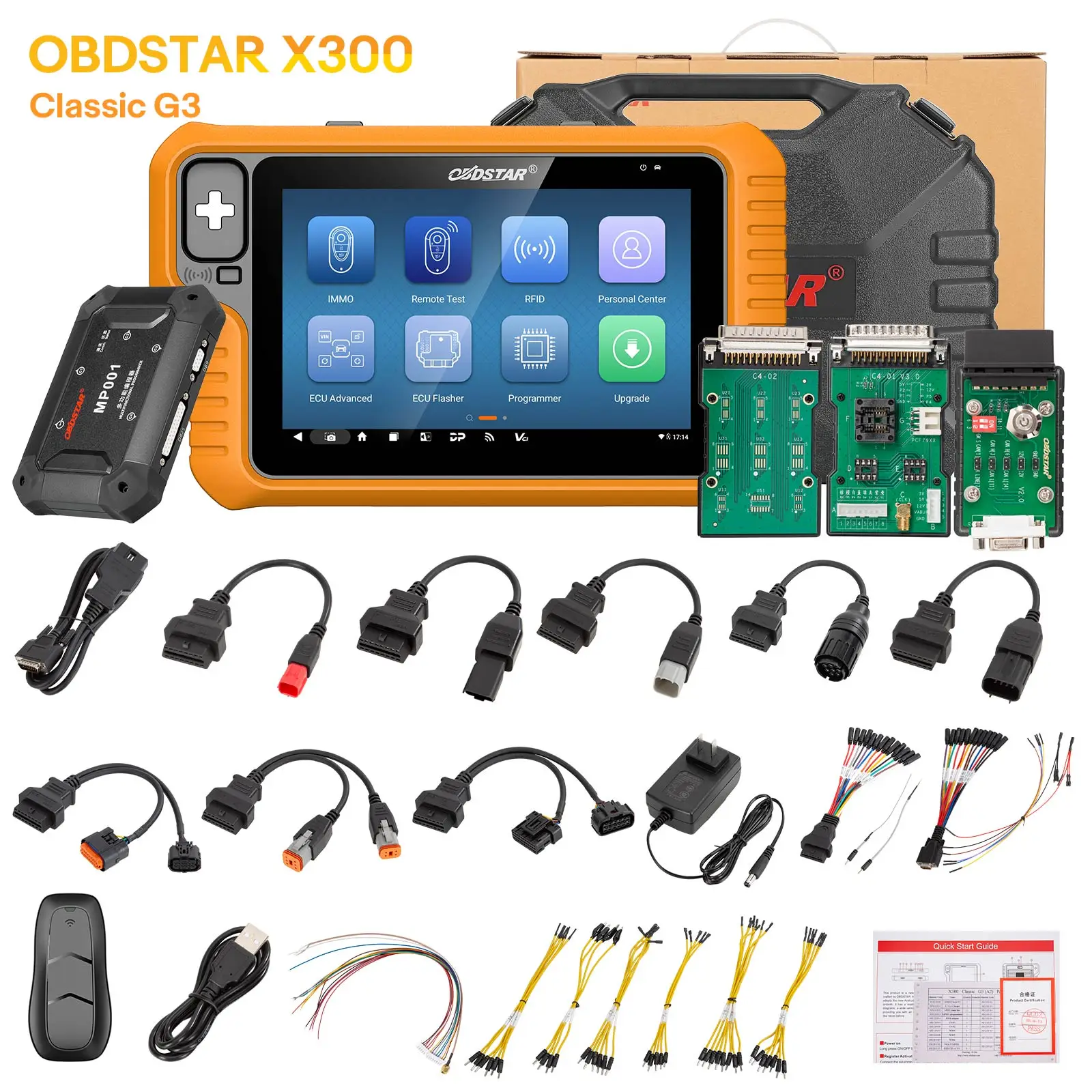 2024 OBDSTAR X300 Classic G3 Stand Version Support Cluster Calibration, ECU Flasher For Car/ HD/ E-Car/ Moto/ Marine