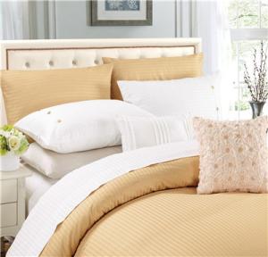 Quality Sateen Stripe Polyester Cotton 1800 Series Egyptian Cotton 4pcs Sheet Set wholesale