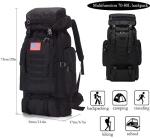 70l Camping Hiking Backpack Molle Rucksack Waterproof Travel Daypack
